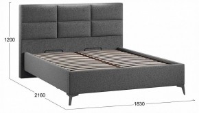 Кровать двуспальная Делана с ПМ Тип 1 в Ишиме - ishim.ok-mebel.com | фото 3