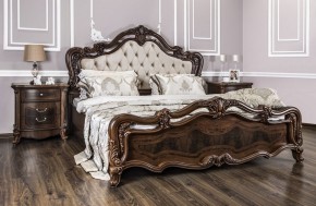 Кровать двуспальная "Илона" с мягким изголовьем (1800) караваджо в Ишиме - ishim.ok-mebel.com | фото