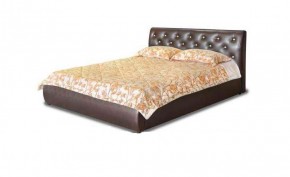 Кровать Флоренция 1600 в к/з "Классик 307 коричневый" (серия Норма) + основание + ПМ в Ишиме - ishim.ok-mebel.com | фото