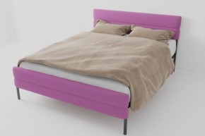 Кровать Горизонт Мини с ортопедическим основанием 800 (велюр розовый) в Ишиме - ishim.ok-mebel.com | фото
