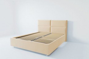 Кровать Корсика с ортопедическим основанием 800 (экокожа бежевая) в Ишиме - ishim.ok-mebel.com | фото 2