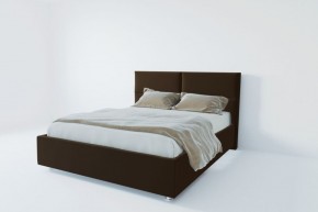 Кровать Корсика с ортопедическим основанием 800 (экокожа коричневая) в Ишиме - ishim.ok-mebel.com | фото 1