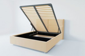 Кровать Корсика с ПМ 1400 (экокожа бежевая) в Ишиме - ishim.ok-mebel.com | фото