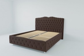 Кровать Нягань с ортопедическим основанием 800 (экокожа коричневая) в Ишиме - ishim.ok-mebel.com | фото 2
