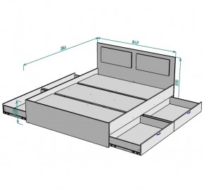 Кровать Ольга L34 (1600) 4 ящика в Ишиме - ishim.ok-mebel.com | фото 2