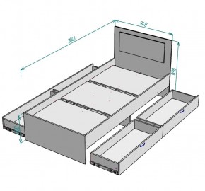 Кровать Ольга L38 (900) 4 ящика в Ишиме - ishim.ok-mebel.com | фото 2