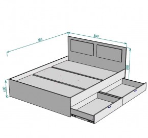 Кровать Ольга L39 (1600) 2 ящика в Ишиме - ishim.ok-mebel.com | фото 2