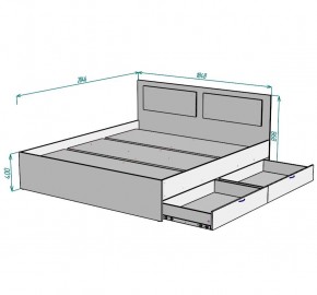 Кровать Ольга L43 (1800) 2 ящика в Ишиме - ishim.ok-mebel.com | фото 2