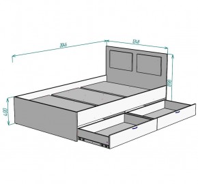 Кровать Ольга L45 (1200) 2 ящика в Ишиме - ishim.ok-mebel.com | фото 2