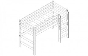 Кровать полувысокая с прямой лестницей Соня (Вариант 5) в Ишиме - ishim.ok-mebel.com | фото 3