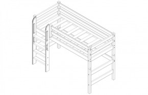 Кровать полувысокая с прямой лестницей Соня (Вариант 5) в Ишиме - ishim.ok-mebel.com | фото 4