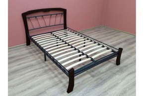 Кровать "Муза 4 Лайт" КМД9 Черная (1600*2000) (ножки-шоколад) с коваными изделиями в Ишиме - ishim.ok-mebel.com | фото 3