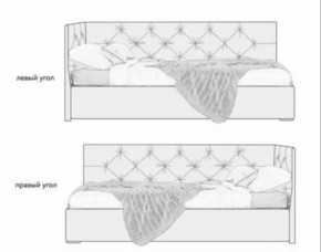 Кровать угловая Лилу интерьерная +основание (120х200) в Ишиме - ishim.ok-mebel.com | фото 2
