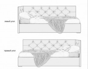 Кровать угловая Лилу интерьерная +основание/ПМ/бельевое дно (120х200) в Ишиме - ishim.ok-mebel.com | фото 5