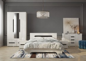 Кровать Вега 1,4 + основание (Крафт белый - Венге) в Ишиме - ishim.ok-mebel.com | фото 3