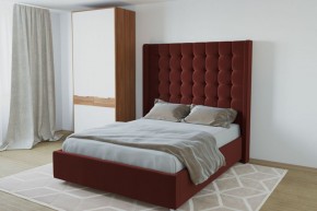 Кровать Венеция ЛЮКС с ПМ 1200 (велюр бордо) в Ишиме - ishim.ok-mebel.com | фото 2