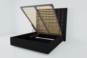 Кровать Венеция ЛЮКС с ПМ 1600 (экокожа кольт ч) в Ишиме - ishim.ok-mebel.com | фото