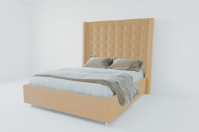 Кровать Венеция ЛЮКС с ПМ 2000 (экокожа бежевая) в Ишиме - ishim.ok-mebel.com | фото 2