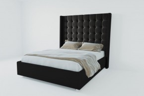 Кровать Венеция ЛЮКС с ПМ 2000 (экокожа кольт ч) в Ишиме - ishim.ok-mebel.com | фото 2