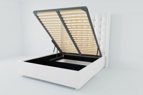 Кровать Венеция ЛЮКС с ПМ 800 (экокожа белая) в Ишиме - ishim.ok-mebel.com | фото