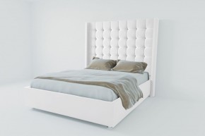 Кровать Венеция ЛЮКС с ПМ 800 (экокожа белая) в Ишиме - ishim.ok-mebel.com | фото 2
