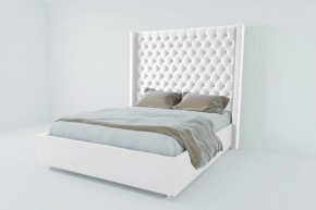 Кровать Версаль ЛЮКС без основания 1200 (экокожа белая) в Ишиме - ishim.ok-mebel.com | фото