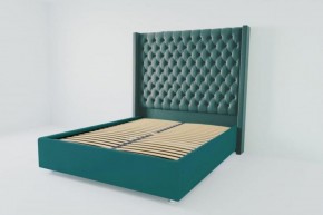 Кровать Версаль ЛЮКС с ортопедическим основанием 800 (велюр бирюзовый) в Ишиме - ishim.ok-mebel.com | фото 1