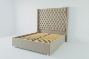Кровать Версаль ЛЮКС с ортопедическим основанием 800 (велюр светло-серый) в Ишиме - ishim.ok-mebel.com | фото 2