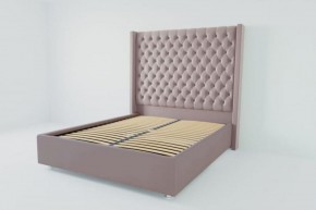 Кровать Версаль ЛЮКС с ортопедическим основанием 800 (велюр темно-серый) в Ишиме - ishim.ok-mebel.com | фото 1