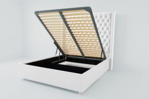 Кровать Версаль ЛЮКС с ПМ 1600 (экокожа белая) в Ишиме - ishim.ok-mebel.com | фото 2