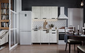 Кухня ДИОР 1500 (Белый/Дуб Крафт белый) в Ишиме - ishim.ok-mebel.com | фото