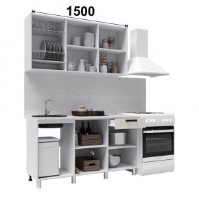 Кухня ДИОР 1500 (Белый/Дуб Крафт белый) в Ишиме - ishim.ok-mebel.com | фото 2