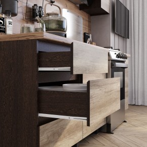 Кухня Энигма 1.6 м (венге/дуб каньон) в Ишиме - ishim.ok-mebel.com | фото 2