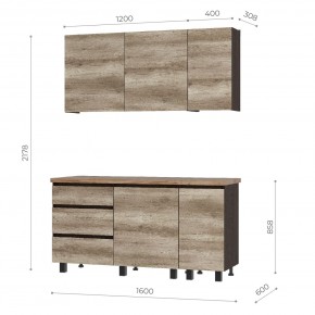 Кухня Энигма 1.6 м (венге/дуб каньон) в Ишиме - ishim.ok-mebel.com | фото 5