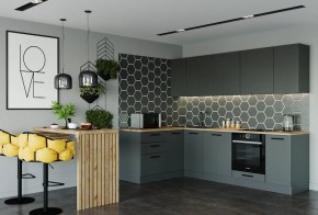 Кухня угловая Антрацит 2600х1600 (Стол. 38мм) в Ишиме - ishim.ok-mebel.com | фото