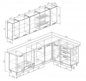 Кухня угловая Трансильвания 2600х1600 мм (Стол. 38 мм) в Ишиме - ishim.ok-mebel.com | фото 2
