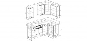 Кухонный гарнитур Белый Глянец 2000*1200 (Стол. 38мм) в Ишиме - ishim.ok-mebel.com | фото 2