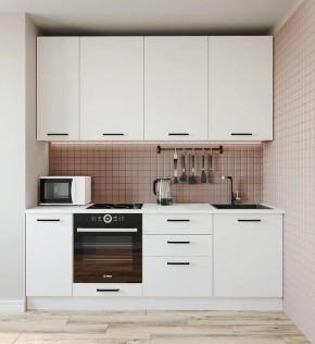 Кухонный гарнитур Белый Глянец 2200 h950 (Стол. 38мм) в Ишиме - ishim.ok-mebel.com | фото