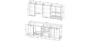 Кухонный гарнитур Белый Глянец 2400 h950 (Стол. 38мм) в Ишиме - ishim.ok-mebel.com | фото 2