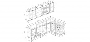 Кухонный гарнитур Белый Глянец 2600*1600 (Стол. 26мм) в Ишиме - ishim.ok-mebel.com | фото 2