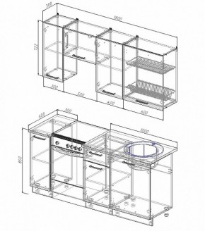 Кухонный гарнитур Жемчуг 1800 (Стол. 26мм) в Ишиме - ishim.ok-mebel.com | фото 2