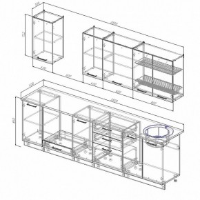 Кухонный гарнитур Жемчуг 2800 (Стол. 26мм) в Ишиме - ishim.ok-mebel.com | фото 2