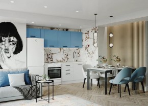 Кухонный гарнитур Капри 2550 (Стол. 38мм) в Ишиме - ishim.ok-mebel.com | фото