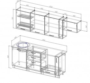 Кухонный гарнитур Лофт 2550 (Стол. 38мм) в Ишиме - ishim.ok-mebel.com | фото 2