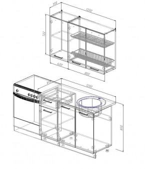 Кухонный гарнитур Муссон 1200 (Стол. 26мм) в Ишиме - ishim.ok-mebel.com | фото 2