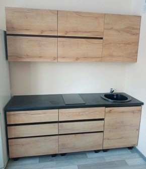 Кухонный гарнитур "Лофт" 2.0 м (венге/крафт) в Ишиме - ishim.ok-mebel.com | фото 3