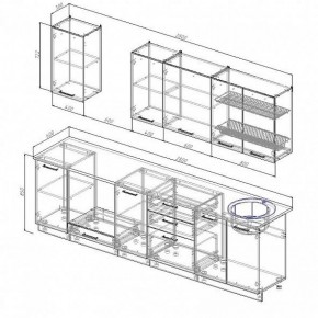 Кухонный гарнитур Шампань 2800 (Стол. 26мм) в Ишиме - ishim.ok-mebel.com | фото 2