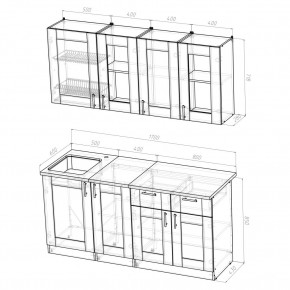 Кухня Симона Демо 1700 (Венга/Дуб Сонома) в Ишиме - ishim.ok-mebel.com | фото 2