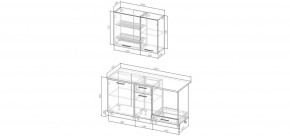 Кухонный гарнитур Смоки 1600 (Стол. 26мм) в Ишиме - ishim.ok-mebel.com | фото 2