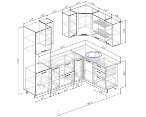 Кухонный гарнитур угловой Бланка 2400х1600 (Стол. 38мм) в Ишиме - ishim.ok-mebel.com | фото 2